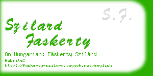 szilard faskerty business card